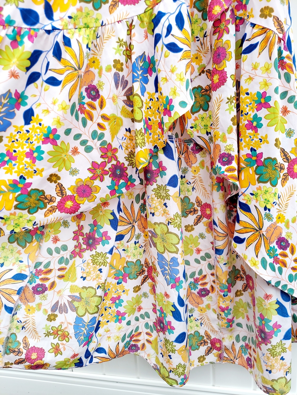 Easel Floral Wrap High Low Maxi Dress Womens Size Small NWT Boho Weddings Office - Picture 9 of 12